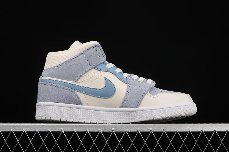 All categories Air Jordan Jordan series basketball shoes Air Jordan 1 Mid Air Jordan 1 Mid AJ1 Joe 1 China suede splicing blue DA4666-100
